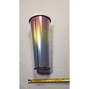 Starbucks love  Rainbow Stripe Tumbler with Straw 24 oz‎ Venti